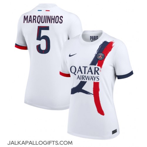 Paris Saint-Germain Marquinhos #5 Vieraspaita Naiset 2024-25 Lyhythihainen